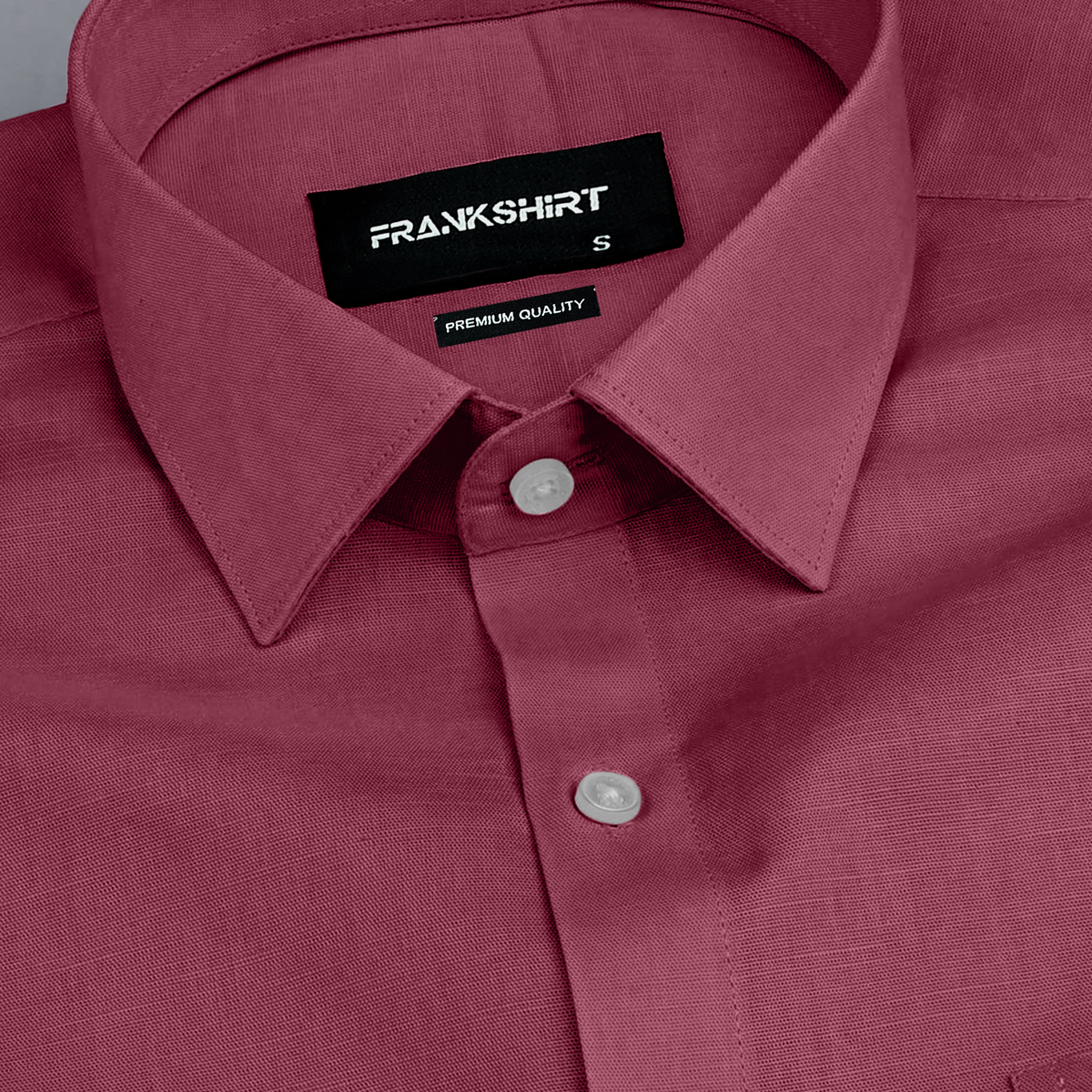 Maroon Solid Linen Shirt for Man