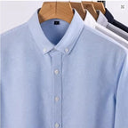 Oxford Cotton Silver Shirt For Men