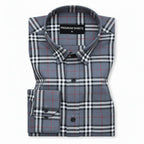 Denim Tartan Check Cotton Shirt For Men