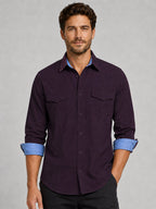 Pack Of 2 Cargo Style Bottle Green & Wine Shirt