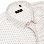 Fine Maroon Pinstripe Linen Shirt