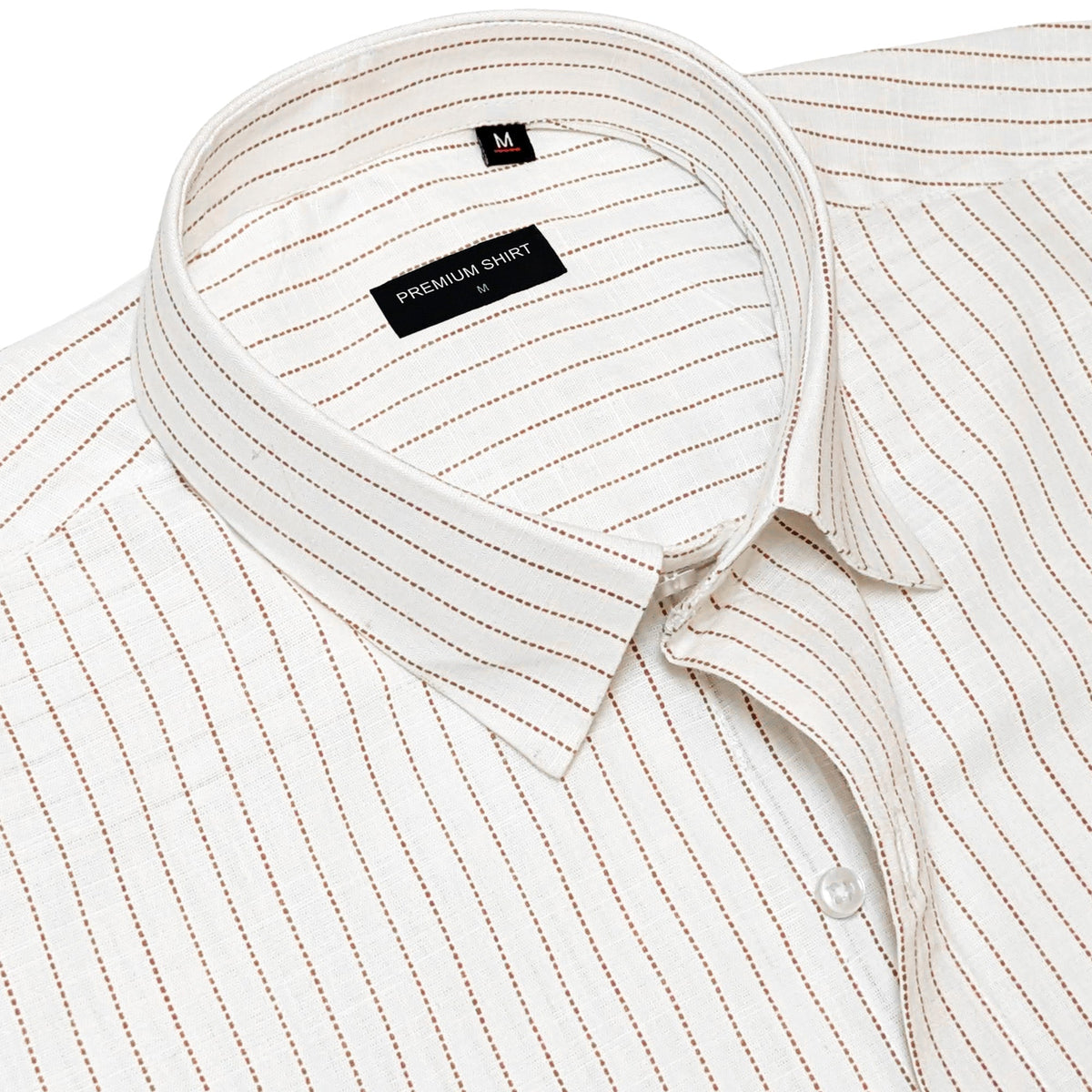 Fine Maroon Pinstripe Linen Shirt
