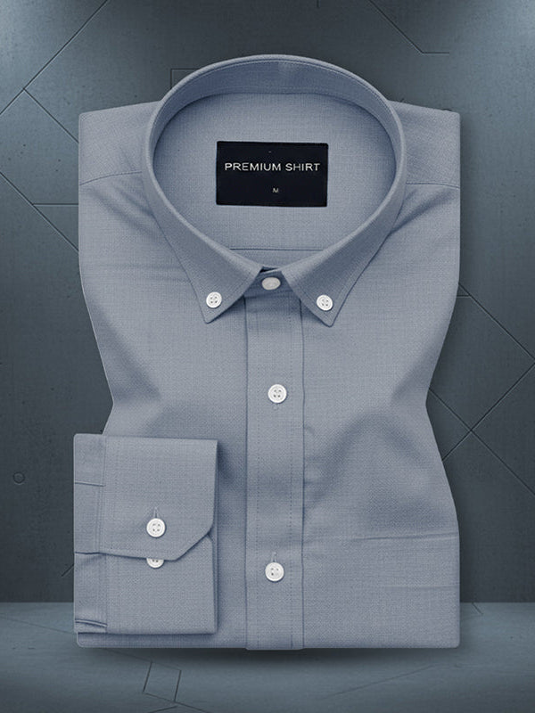 Oxford Cotton Dark Blue Shirt For Men