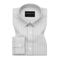 Grey Small Pinstripe Oxford Shirt For Men