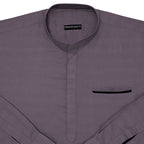 Urban Fit Purple Short Linen Kurta For Men
