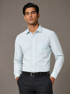 Sky Blue & Pista Stripe Oxford Pack of 2 Shirts For Men