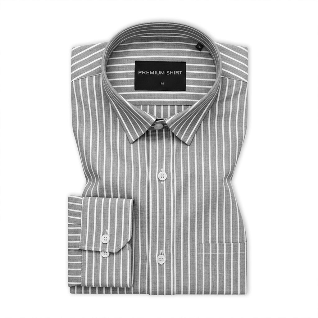 Dark Grey & Beige Oxford Pack of 2 Pinstripe Shirts