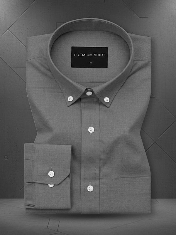 Oxford Cotton Black Shirt For Men