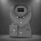 Oxford Cotton Black Shirt For Men