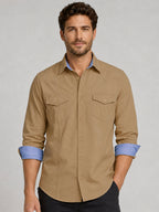 Pack Of 2 Cargo Style Beige & Brown Shirt