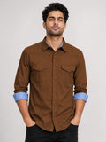Cargo Style Dusty Brown Shirt