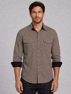 Cargo Style Khaki Shirt