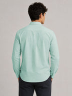 Turkish Blue Linear Linen Shirt
