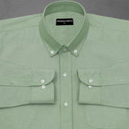 Oxford Cotton Sea Green Shirt For Men
