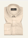 Beige Linear Linen Shirt