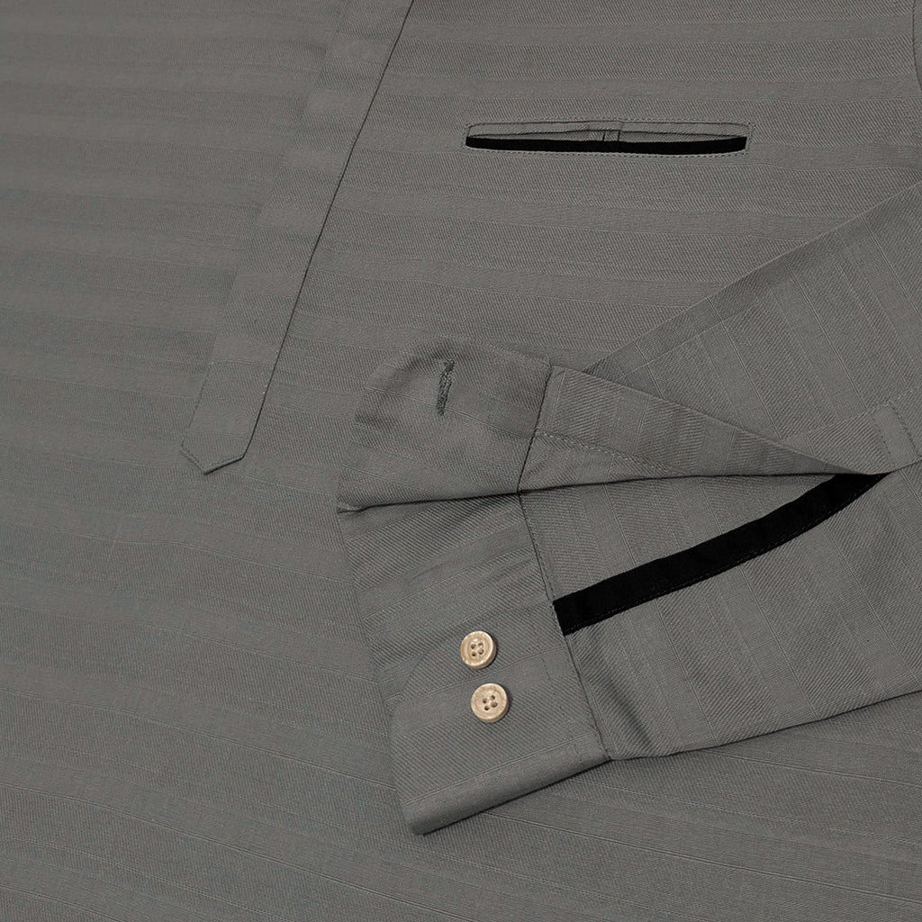Urban Fit Grey Short Linen Kurta For Men