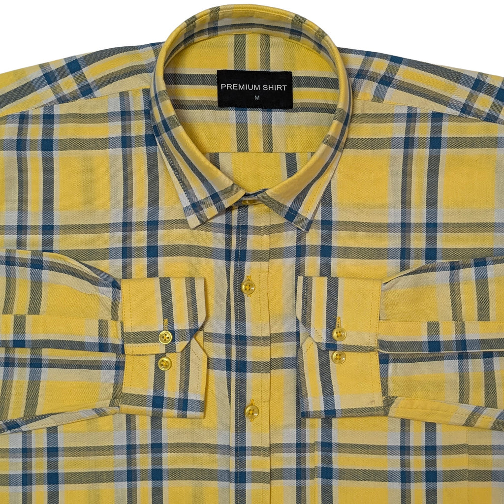 Marigold Classic Check Cotton Blend Shirt for Men