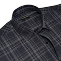Navy Tartan Check Cotton Shirt For Men