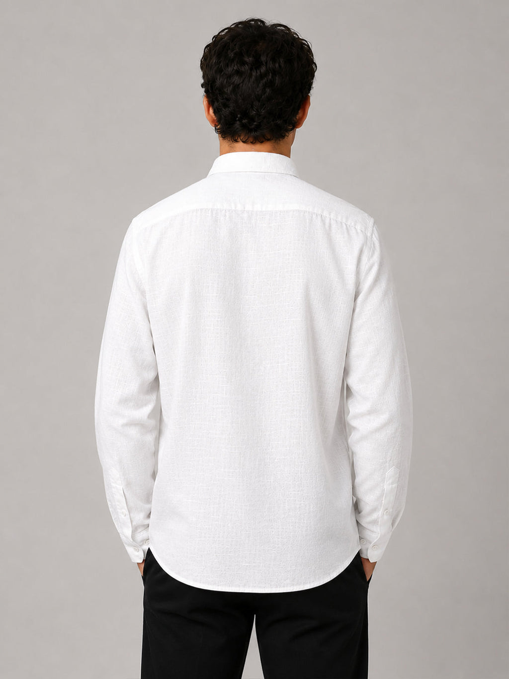 White Linear Linen Shirt