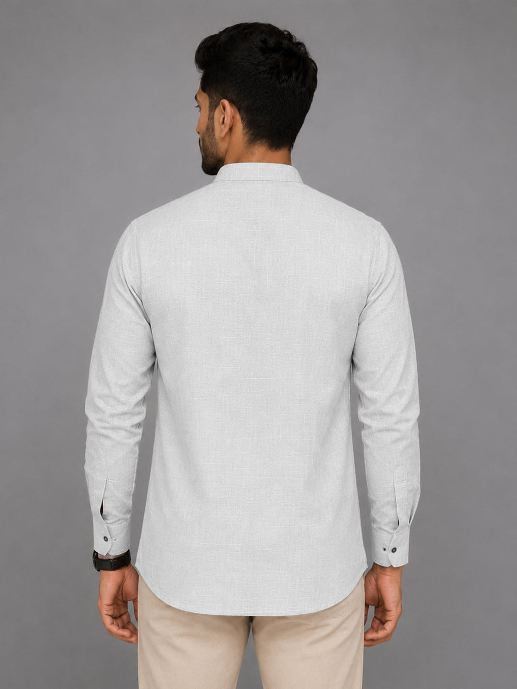 Urban Fit White Short Linen Kurta For Men