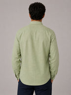 Soft Sage Linear Linen Shirt