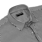 Black Stripes Satin Shirt for Men