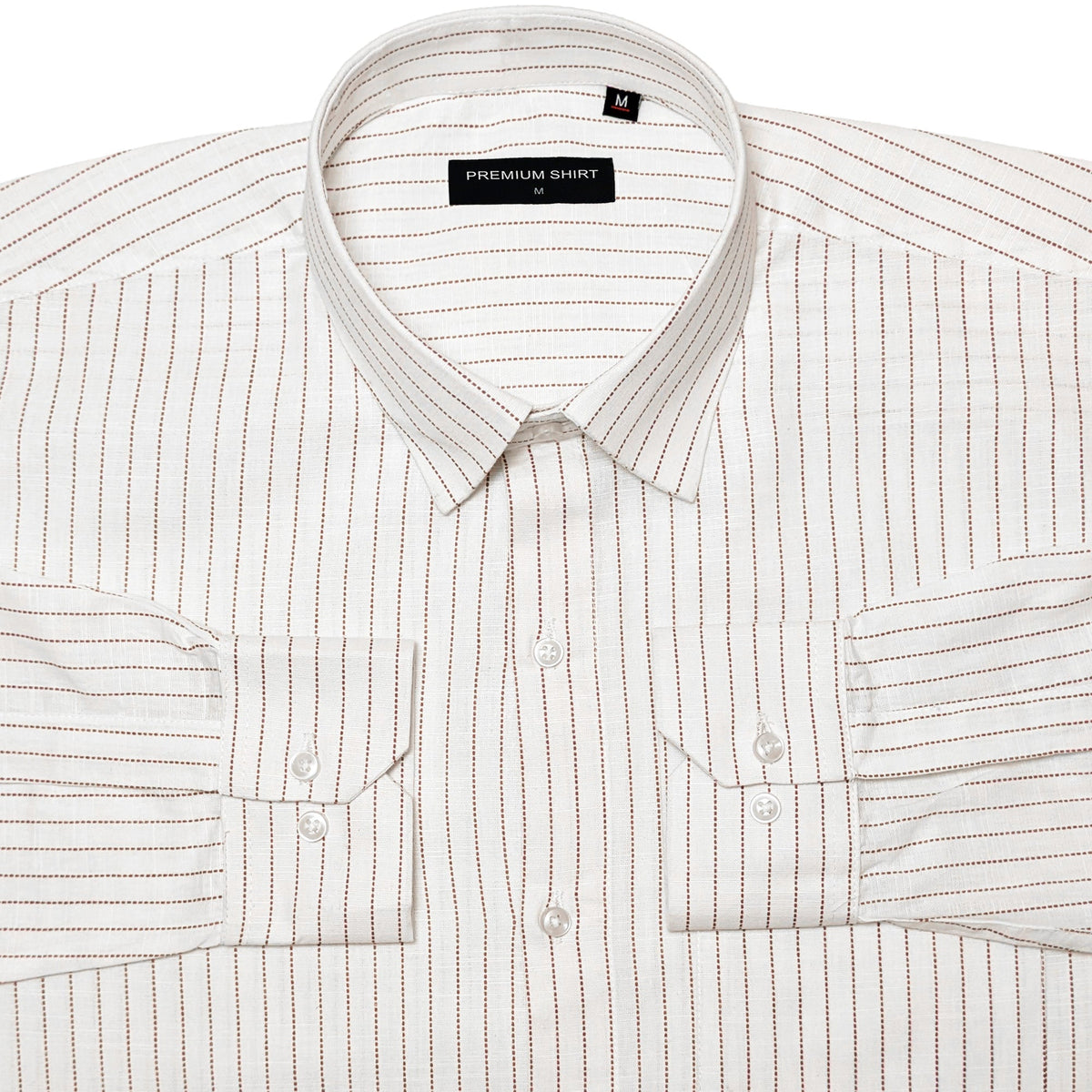 Fine Maroon Pinstripe Linen Shirt