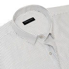 Silver Grey Stripe Oxford Shirt For Men
