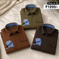 Pack Of 3 Cargo Style Dusty Brown, Olive & Dark Brown Shirt