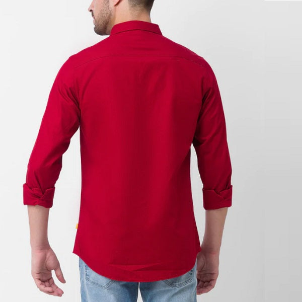 New Cotton Blend Solid Shirts (Peech)