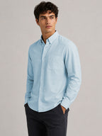 Sky Blue Linear Linen Shirt