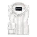 Fine Maroon Pinstripe Linen Shirt
