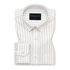 Fine Maroon Pinstripe Linen Shirt