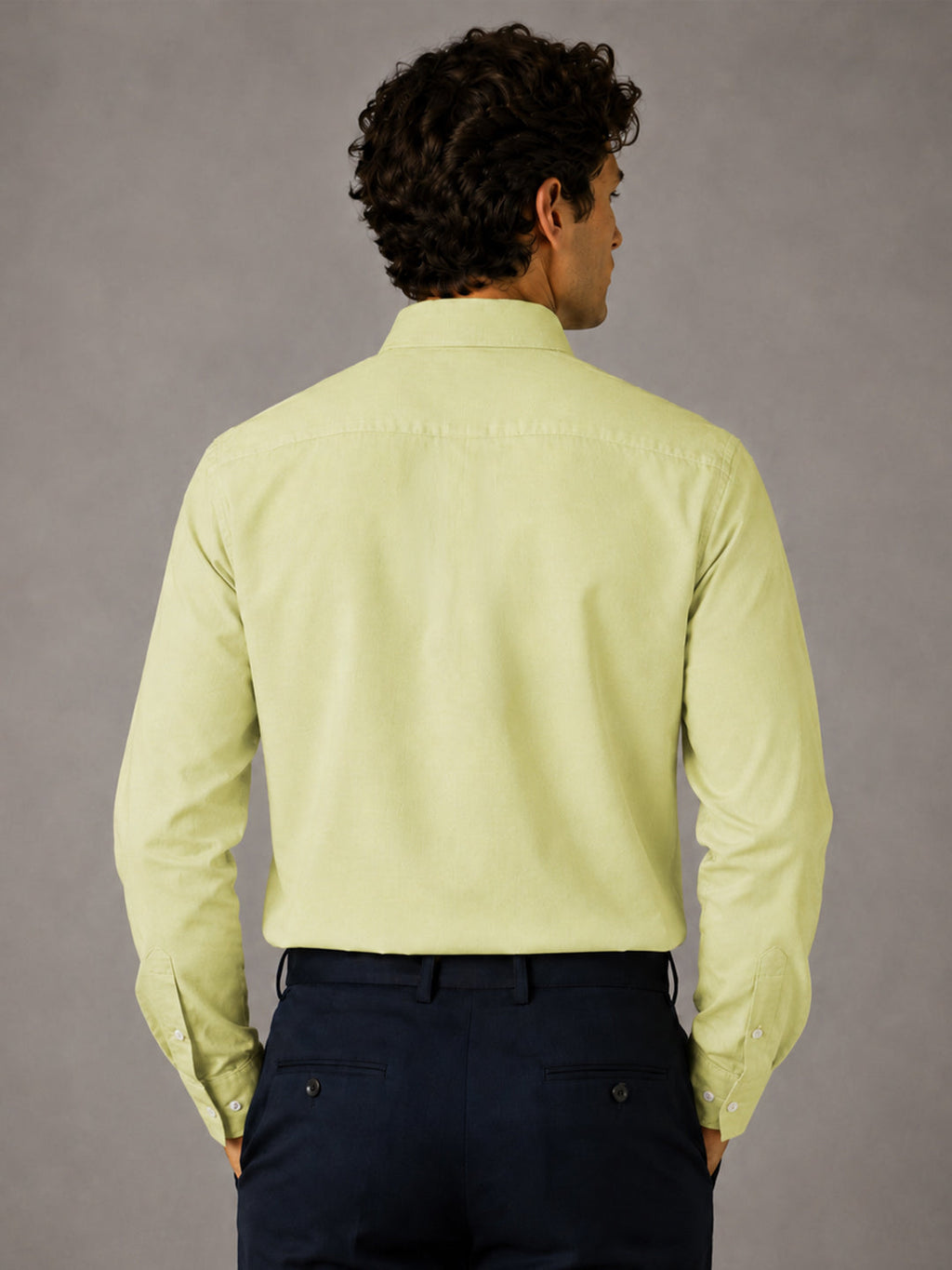 Oxford Cotton Lime Green Shirt For Men