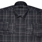 Navy Tartan Check Cotton Shirt For Men