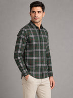 Pack of 2 Tartan Check Cotton Shirt (Mustard & Green)