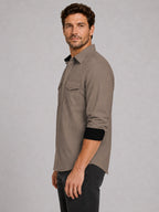 Pack Of 2 Cargo Style Khaki & Bottle Green Shirt