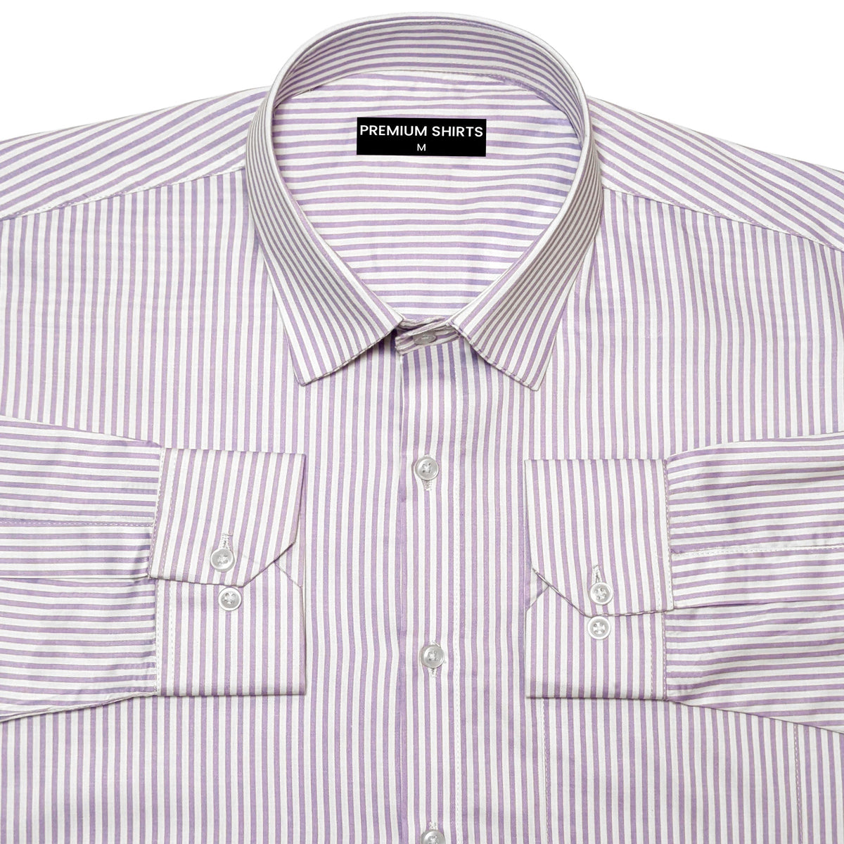 Purple Stripes Satin Shirt for Men