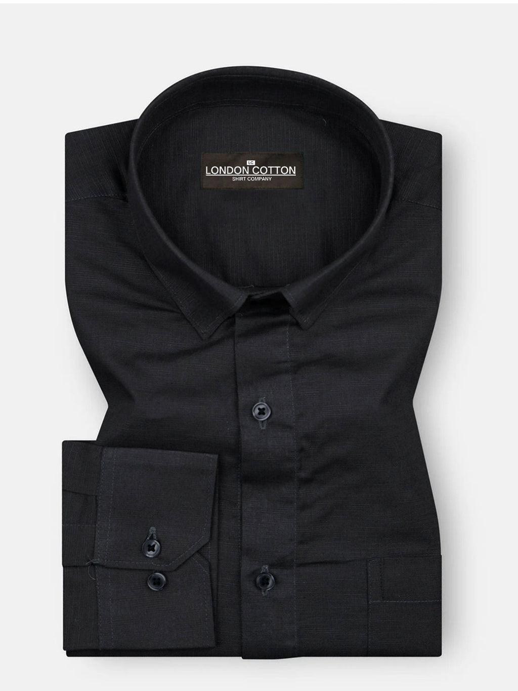Black Linear Linen Shirt