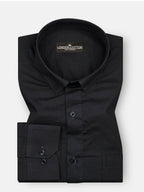Black Linear Linen Shirt