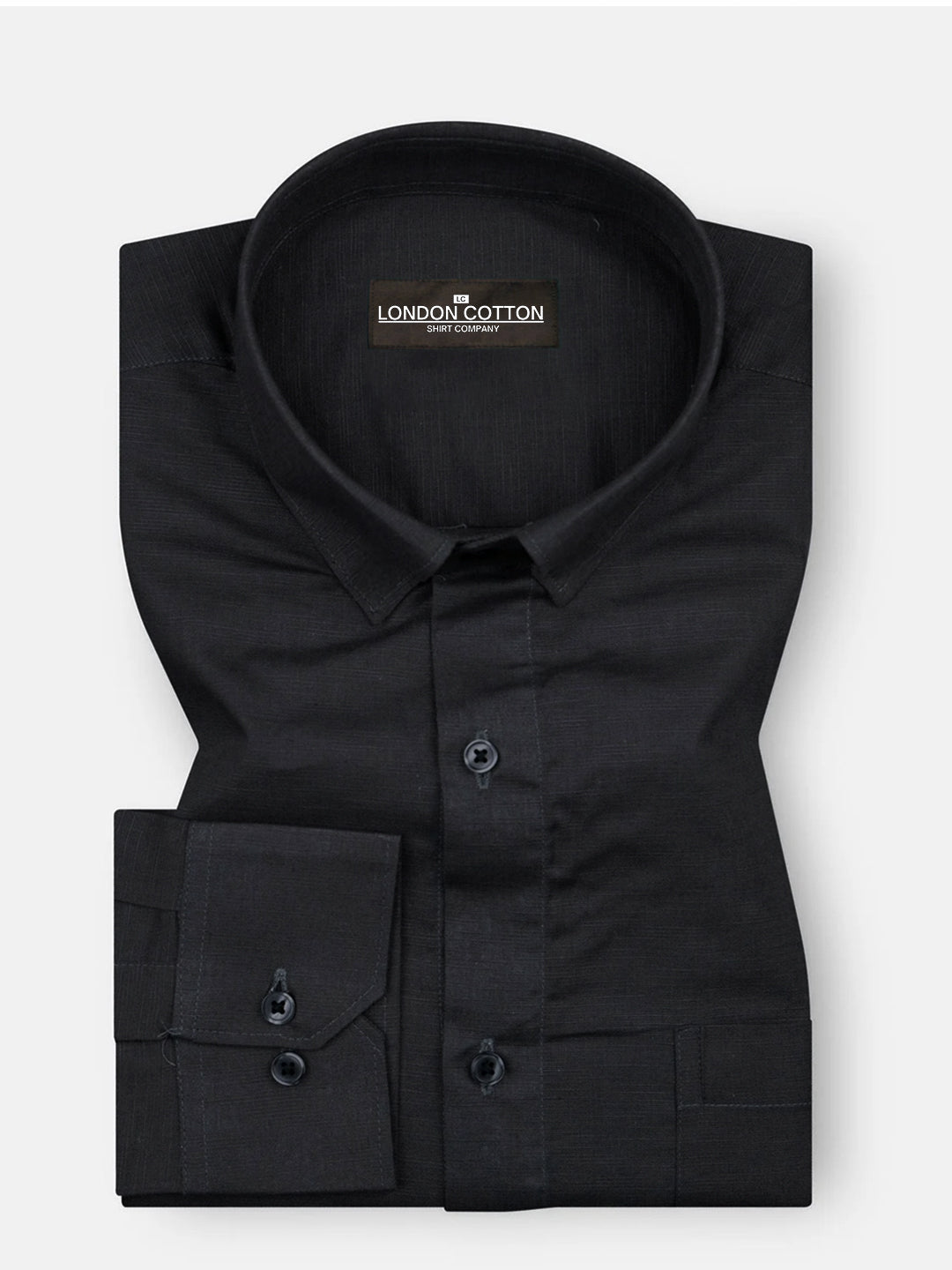 Black Linear Linen Shirt