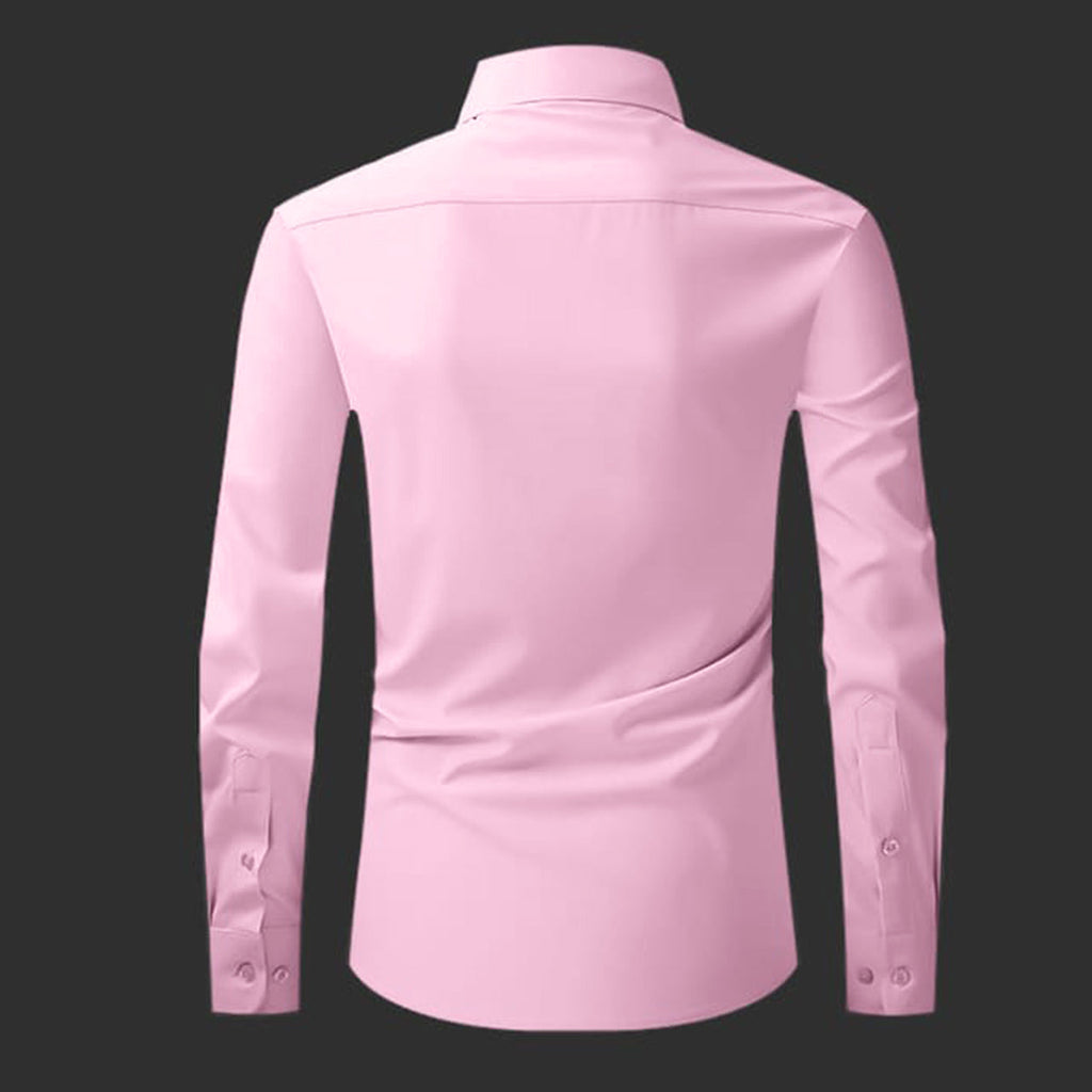 Premium Cotton Solid Shirt for Man (Light Pink)