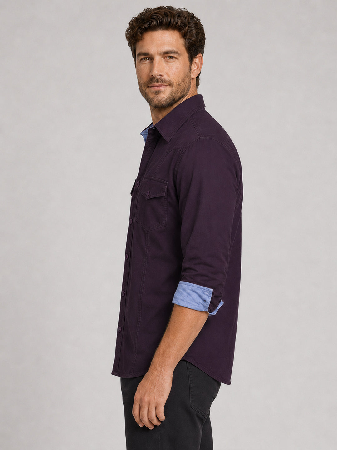 Pack Of 2 Cargo Style White & Wine Shirt
