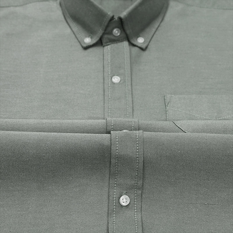 Pack of 2 Oxford Cotton Shirt For Men (Sea Green & Olive)