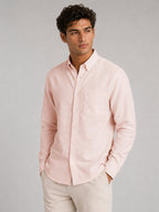 Peach Linear Linen Shirt
