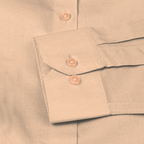 Cream Solid Linen Shirt for Man