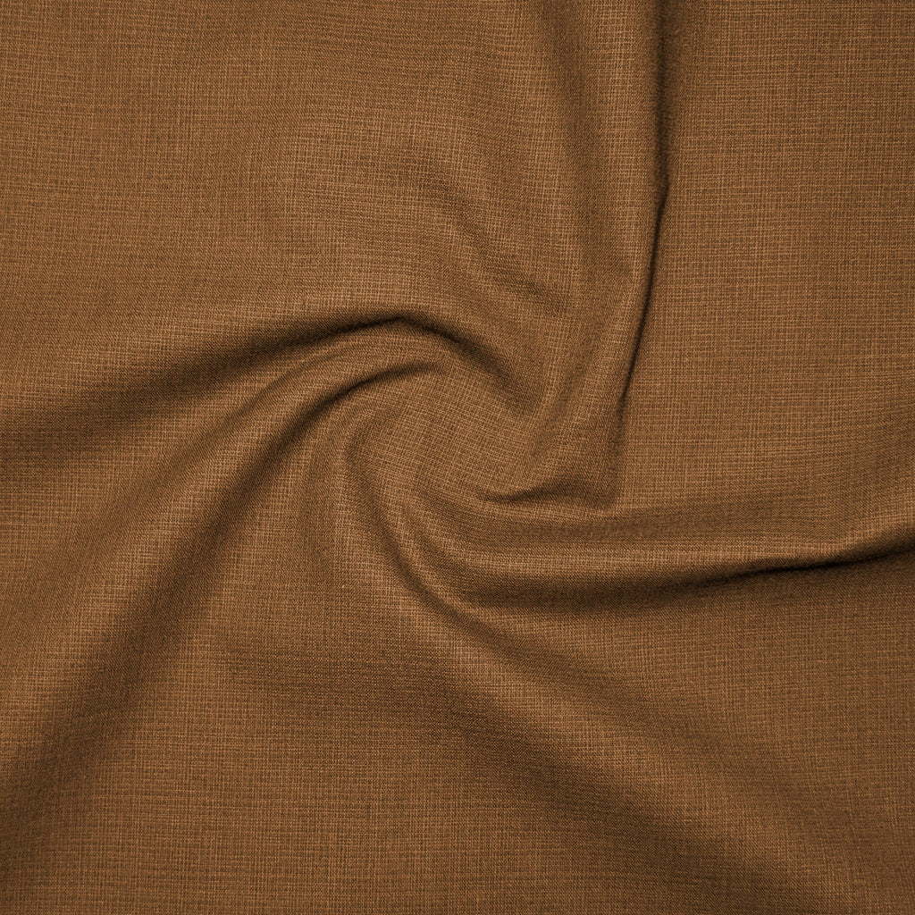 Brown Textured Linen Shirt For Men
