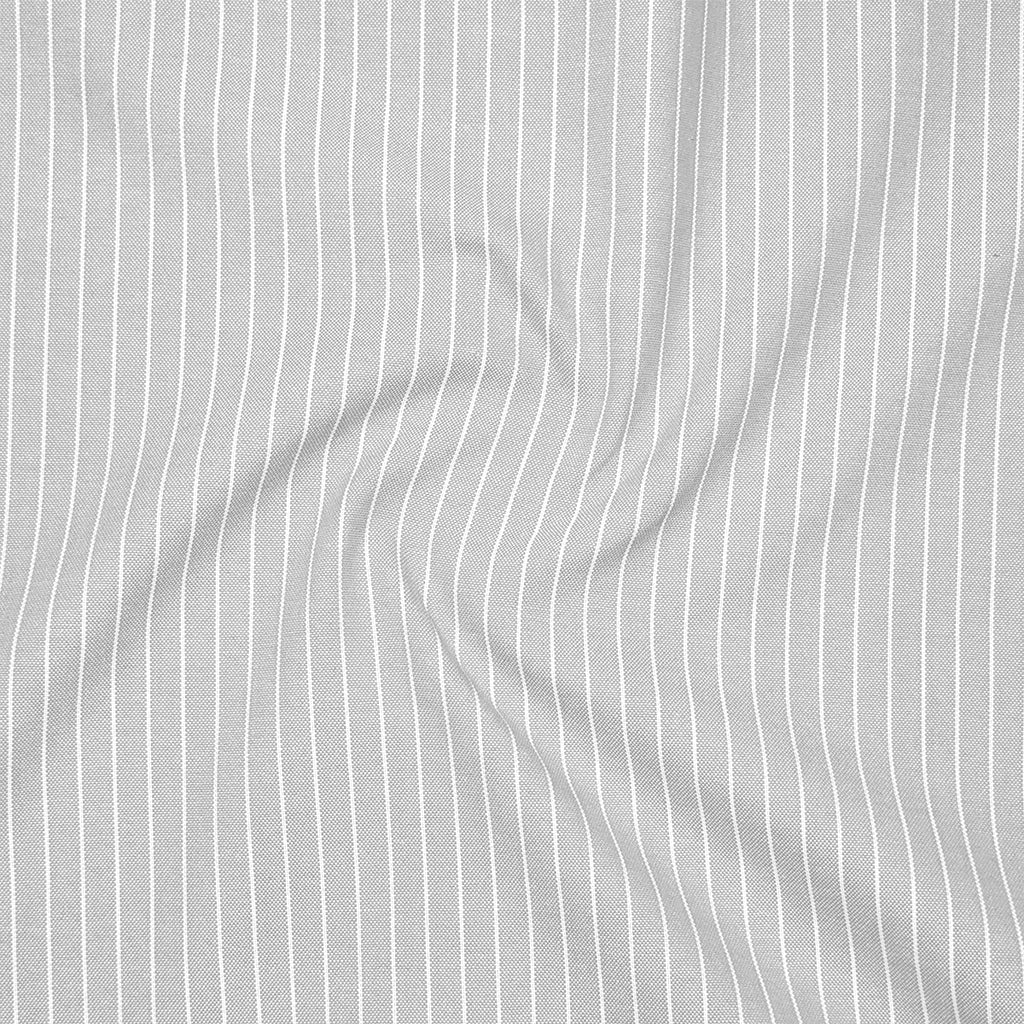 Grey Small Pinstripe Oxford Shirt For Men