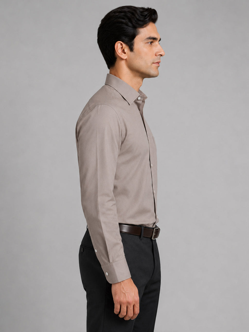 Pack of 2 Brown & Cream Formal Oxford Cotton Shirt For Men