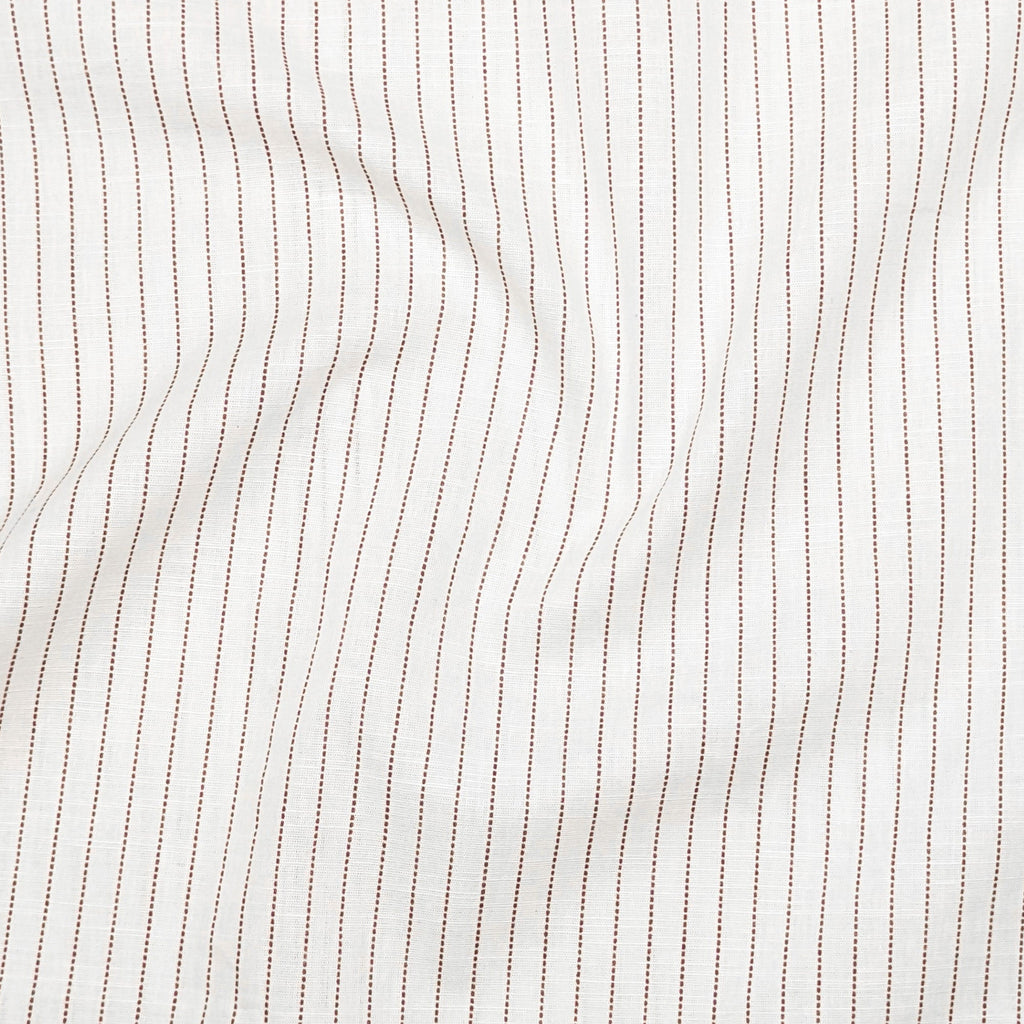 Fine Maroon Pinstripe Linen Shirt
